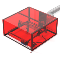 SCULPFUN 720x720x360mm laser graveermachine Behuizing Rook Uitlaat Doos Stofdichte doos Krachtige zuigventilator Metalen
