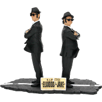 SD Toys The Blues Brothers: Jake and Elwood 17 cm   2 Figures Set statieven en statief accessoires