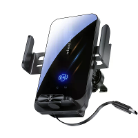 SD06 66W Snelle Magnetische Draadloze Autolader Houder Ingebouwde 70 cm Uittrekbare Kabel 15W Draadloos Opladen Infraroo