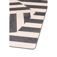 Tarkett vloerkleed Finally Vinyl™ Houten zeshoek   zwart   166x196 cm   Leen Bakker