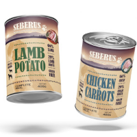 Seberus Chicken & Lamb graanvrij natvoer hond   mixtray 12 x 400 g