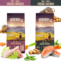 Seberus Mini/Small hondenvoer probeerpakket 3 kg Mini/Small Fresh Salmon + 3 kg Mini/Small Fresh Chicken