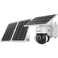 SECTEC 22W Solar Battery Powered Vloedlicht Camera 4G EU Versie Volledige Dag Opname Kleur Nachtzicht PIR Bewegingsdetec
