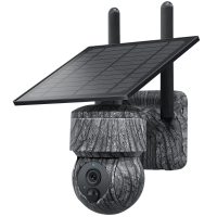 SECTEC 4MP Draadloze WiFi Zonne energie Camera Buiten PTZ Cameranachtzicht Tweewegs Audio Beveiliging Bescherming IP66 W