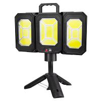 IPRee Outdoors Opvouwbare Zonnelamp met Driepotige Klem, COB LED, 3 Gemoedelijke Modus, USB Opladen, 18650 Batterij, Dig