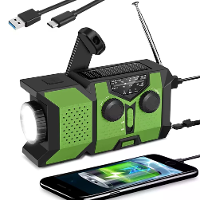 SEEKNITE Noodhandcrankradio Zonne energie Radio met Powerbank SOS Alarm LED Zaklamp AM/FM/WB Weeradio Draagbare Radio IP