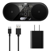 Baseus 20W 2in1 draadloze oplader Snel draadloos oplaadpad met snelladeradapter voor Qi compatibele smartphones voor iPh