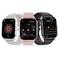 SENBONO HK21 2.01Inch AMOLED Display bluetooth Oproep Hartslag Bloeddruk Bloedzuurstof Monitor Bloedsuiker Meting Slaapm