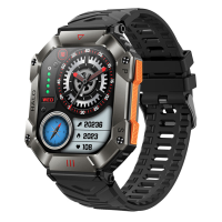 Senbono KR80 2.0Inch HD scherm RTL8763EWE chip Bluetooth oproep Hartslag Bloeddruk Zuurstofmonitor Slaapmonitor Kompas B