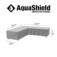 AquaShield loungesethoes L vorm   215x215x85x70 cm   Leen Bakker