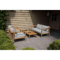 Exotan loungeset Lucca   bruin/grijs