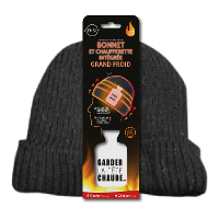 Verwarmde wintermuts   warmte element   zwart   fleece   beanie volwassenen