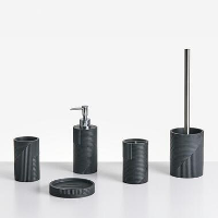 SEPAHUA   Badkameraccessoireset   Zwart   Polyresin