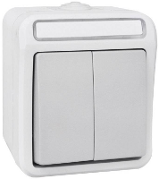 Peranova 102445 Pera Serieschakelaar spatwaterdicht Lichtgrijs, Donkergrijs 1 stuk(s)
