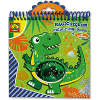 SES Creative Magic pailletten kleurboek (blauw/groen)