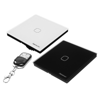 Sesoo Sy6 01 X Eu/uk Standard Smart Touch Switch Rf433 Remote Control Wall Switch 1 Gang 1 Way Wireless Light Switches For Smart Home Support Broadlink Rm Pro