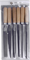 Set sleutelvijlen met houten heft in etui 6 dlg. Bernstein 5 240 100 mm