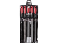Dick 13142020H Set werkplaatsvijlen 5 delig met houten handgreep Slaglengte 200 mm 1 set(s)