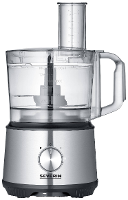 Severin KM 3892 Foodprocessor 1200 W Zilver, Zwart