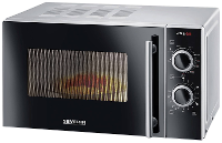 Severin MW 7771 Magnetron Zwart/zilver 700 W Grillfunctie, Timerfunctie