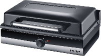Severin PG 2368 Smart Line Tafelgrill Uitvoering: Elektrisch Met handmatige temperatuursinstelling Zwart, RVS (geborsteld)