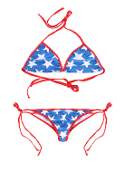 Sexy Blue And White Star Bikini Swimwear