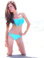 Sexy Fringe Bandeau Bikinis