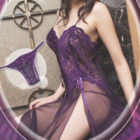Sexy Lace Strap Off Shoulder Spandex Women Babydoll Lingerie Dress