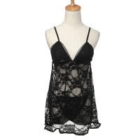 Sexy Women Plus Size Flower Lace Lingerie Babydolls Nightdress