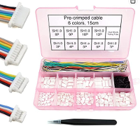 SH1.0 Connectoren en voorgekrompen siliconenkabels compatibel met JST SH 1,0 mm voor SPRacingF3 Omnibus F4 Pro F7 Racing