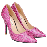 Shallow Mouth Snake Pattern Pumps