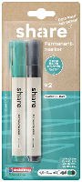 Share 4 0009 2 Permanent marker Zwart, Groen Watervast: Ja