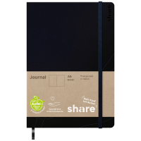 Share 4 0014103 Notitieboek Blanco Donkerblauw 192 vellen DIN A5