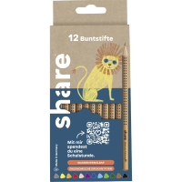 Share Kleurpotlood Driehoek 4 0022 12 Zwart, Rood, Blauw, Groen, Geel, Oranje, Bruin, Violet, Lichtblauw, Donkergrijs, Beige 1 stuk(s)