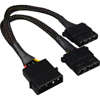 Sharkoon Y  Stroomadapter 4P Molex, 0,15m splitterkabel