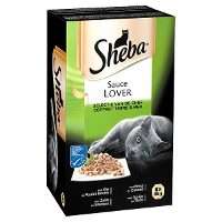 Sheba Sauce Lover Selectie van de Chef 1 doosje (8 kuipjes)