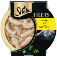 Sheba Filets kipreepjes in saus natvoer kat (kuipjes 60 g) 1 verpakking (16 x 60 g)