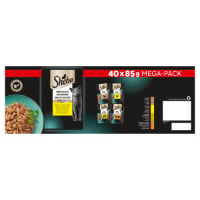 Sheba Mini Filets Gevogelte Selectie in saus natvoer kat megapack (zakjes 85 g) 1 verpakking (40 x 85 g)