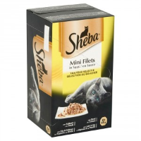 Sheba Mini Filets in Saus Traiteur Selectie 4 doosjes (32 kuipjes)