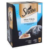Sheba Mini Filets in Saus Vis Selectie 3 x 12 zakjes