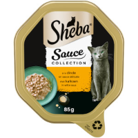 Sheba Mini Filets met rund en kalkoen in saus natvoer kat (kuipjes 85 g) Per 22 (22 x 85 g)