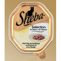 Sheba Selection Kip en Kalkoen in Saus Per 18