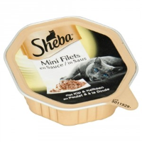 Sheba Selection Kip en Kalkoen in Saus per kuipje OP is OP