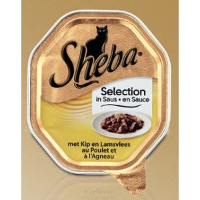 Sheba Selection Kip en Lam in Saus Per 18