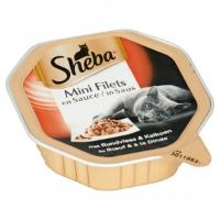 Sheba Selection Rund en Kalkoen in Saus per kuipje OP is OP