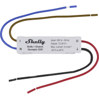 Shelly 1 Channel Decoupler 230V Schakelactor Bluetooth, WiFi Shelly