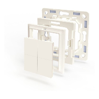 Shelly BLU Wall Switch 4 + Gira/Merten adapter schakelaar