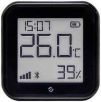 Shelly H&T Gen 3 Matte Black Draadloze temperatuur  en luchtvochtigheidssensor