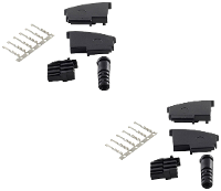 Shiverpeaks BASIC S 2x telefoon TAE F stekker, niet gemonteerd, bouwpakket Stekker, haaks Zwart Shiverpeaks 2 stuk(s)