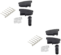 Shiverpeaks BASIC S 2x telefoon TAE N stekker, niet gemonteerd, bouwpakket Stekker, haaks Zwart Shiverpeaks 2 stuk(s)